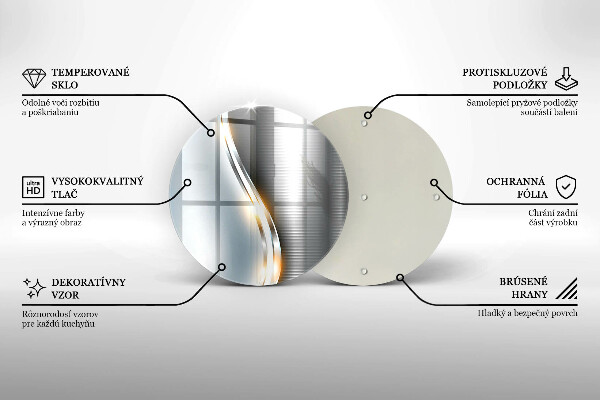 Üveg vágódeszka Fémművészet