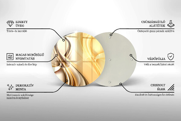 Üveg vágódeszka Füst absztrakció