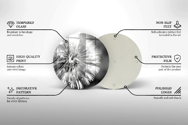 Üveg vágódeszka Finom gyermekláncfű