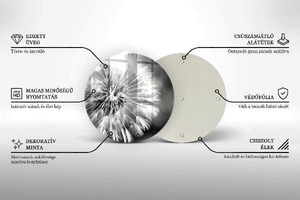 Üveg vágódeszka Finom gyermekláncfű