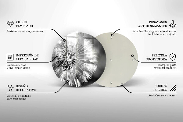 Üveg vágódeszka Finom gyermekláncfű