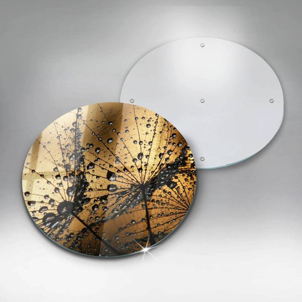 Üveg vágódeszka Harmat és pitypang