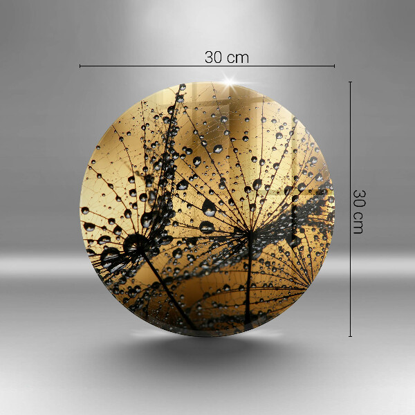 Üveg vágódeszka Harmat és pitypang