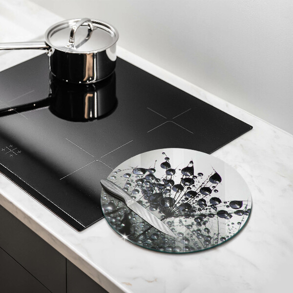 Üveg vágódeszka Pitypang és harmat