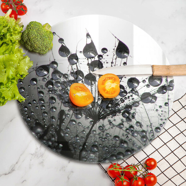 Üveg vágódeszka Pitypang és harmat