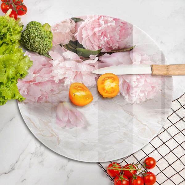 Üveg vágódeszka Finom rózsa virágok