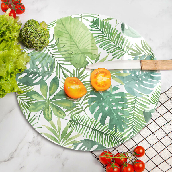 Üveg vágódeszka Akvarell boho levelek