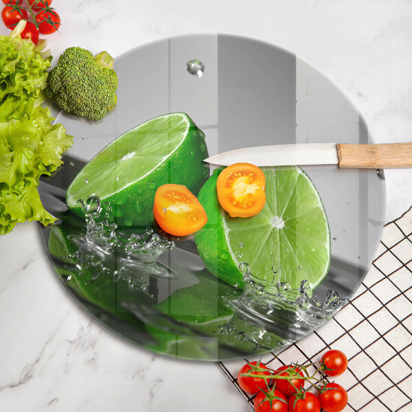 Üveg vágódeszka Lédús lime és víz