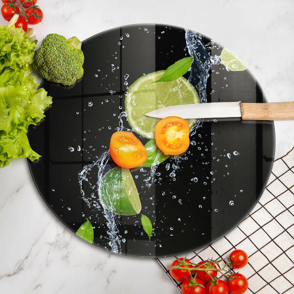 Üveg vágódeszka Lédús lime vízben