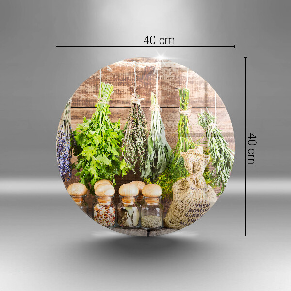 Üveg vágódeszka Gyógynövények fűszerek és fa