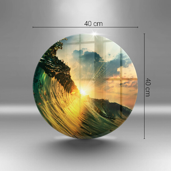 Üveg vágódeszka Hullám és naplemente