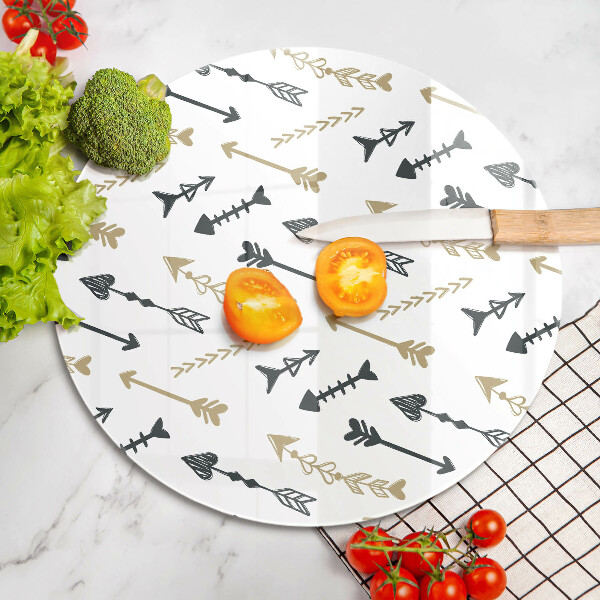 Üveg vágódeszka Boho nyilak minta