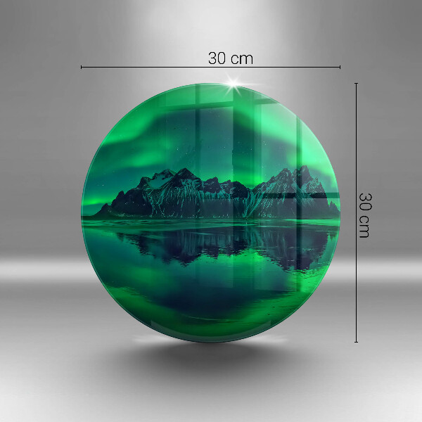 Üveg vágódeszka Északi fény táj