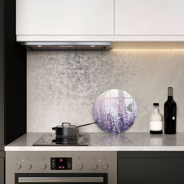 Üveg vágódeszka Vadvirágok és a pillangó