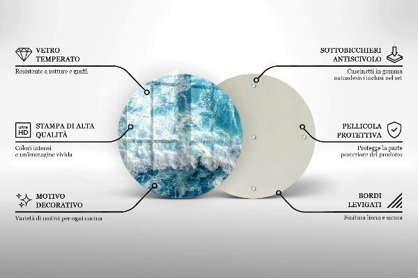 Üveg vágódeszka Tenger víz hullámai