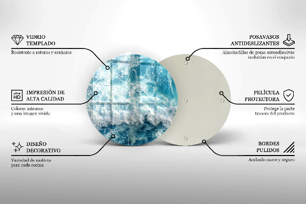 Üveg vágódeszka Tenger víz hullámai