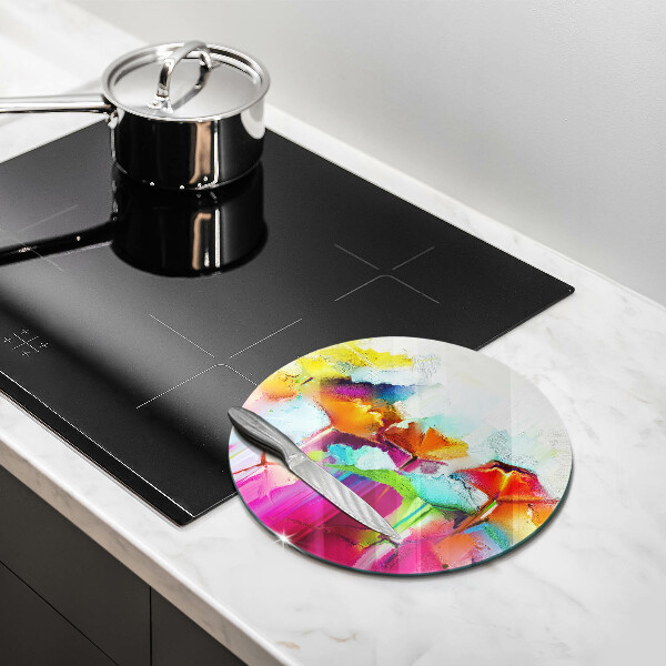 Üveg vágódeszka Festett virágok