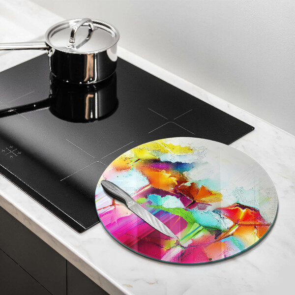 Üveg vágódeszka Festett virágok