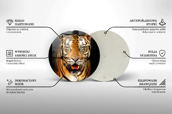 Üveg vágódeszka Vadon élő állat tigris