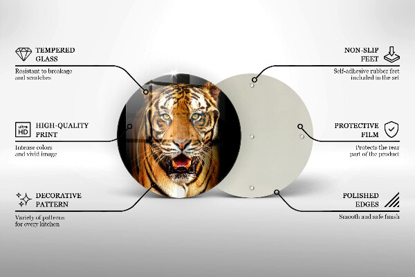 Üveg vágódeszka Vadon élő állat tigris