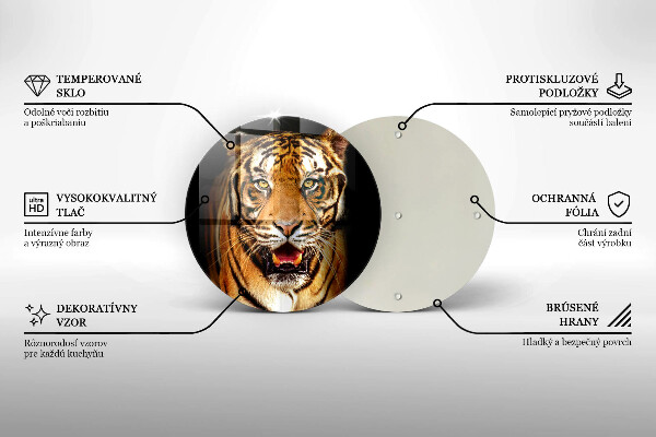 Üveg vágódeszka Vadon élő állat tigris