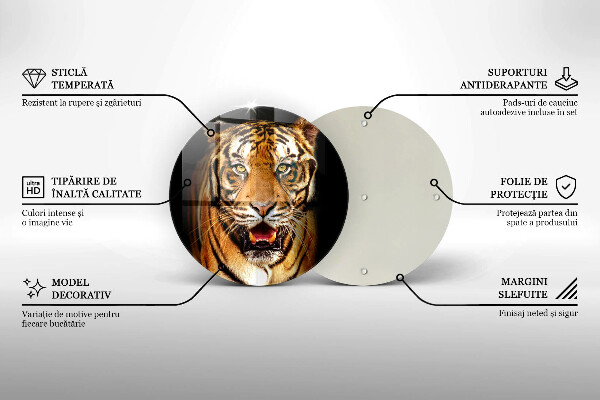 Üveg vágódeszka Vadon élő állat tigris