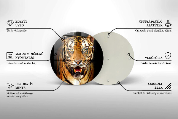 Üveg vágódeszka Vadon élő állat tigris