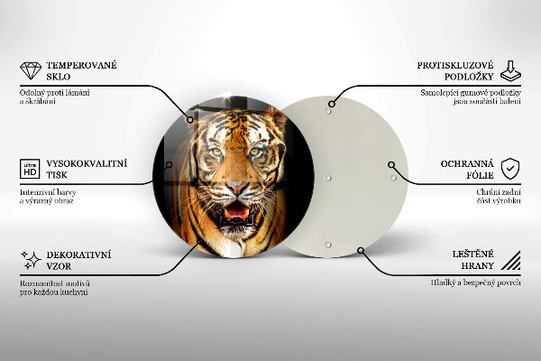 Üveg vágódeszka Vadon élő állat tigris