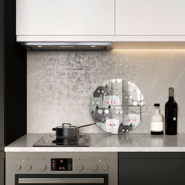 Üveg vágódeszka Macskák illusztráció