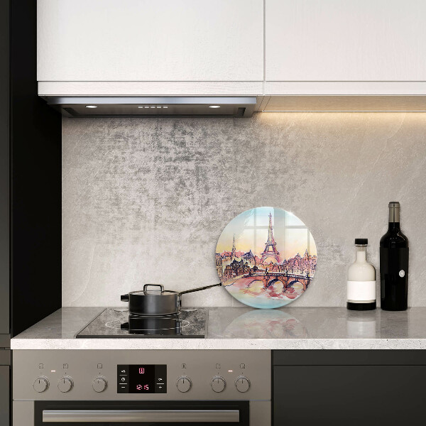 Üveg vágódeszka Párizs Eiffel-torony tája