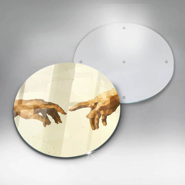 Üveg vágódeszka Ádám kezeinek teremtése