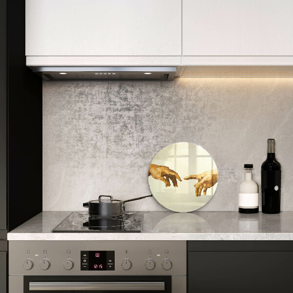 Üveg vágódeszka Ádám kezeinek teremtése