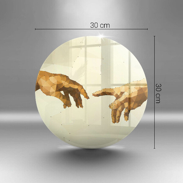 Üveg vágódeszka Ádám kezeinek teremtése