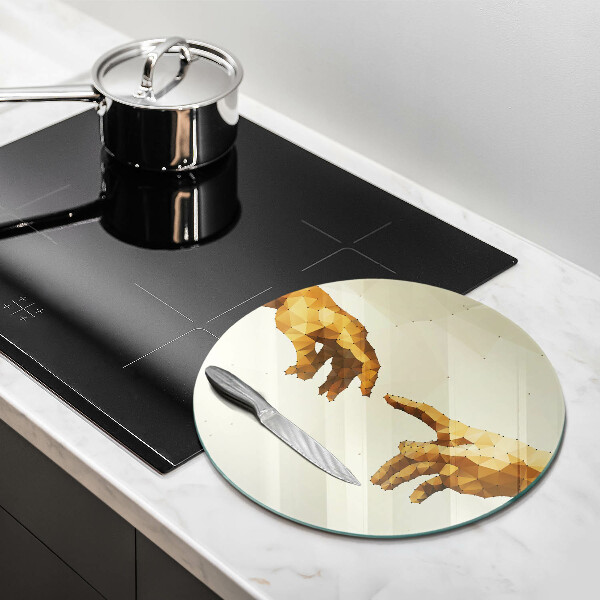 Üveg vágódeszka Ádám kezeinek teremtése