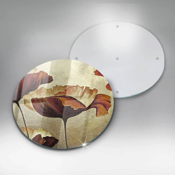 Üveg vágódeszka Festett boho virágok