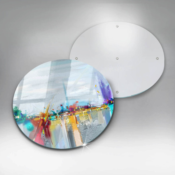 Üveg vágódeszka Festett absztrakció