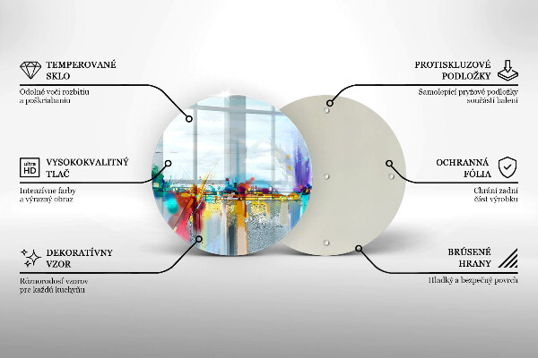 Üveg vágódeszka Festett absztrakció