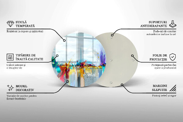 Üveg vágódeszka Festett absztrakció