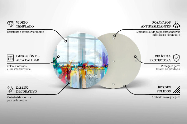 Üveg vágódeszka Festett absztrakció