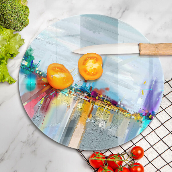 Üveg vágódeszka Festett absztrakció