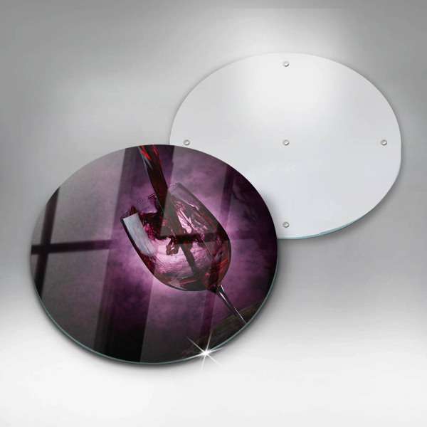 Üveg vágódeszka Egy pohár bor