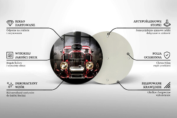 Üveg vágódeszka Régi autó