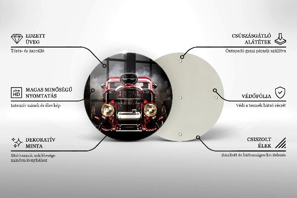 Üveg vágódeszka Régi autó