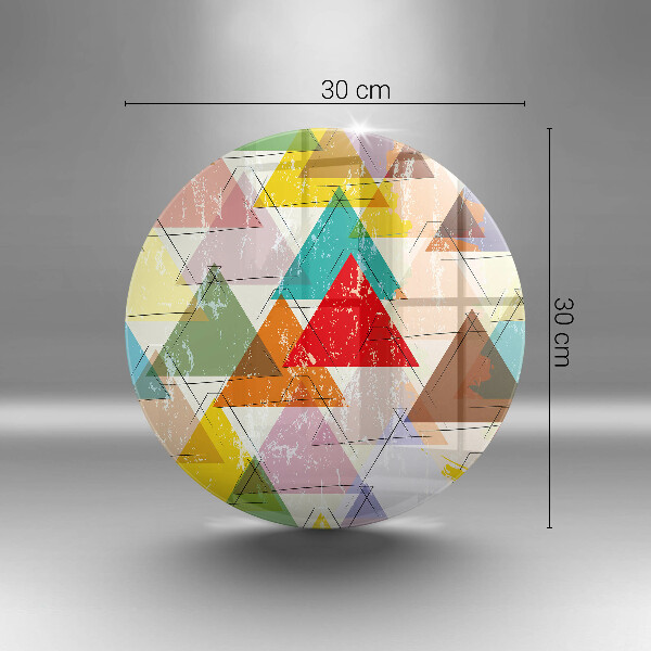 Üveg vágódeszka Festett háromszögek