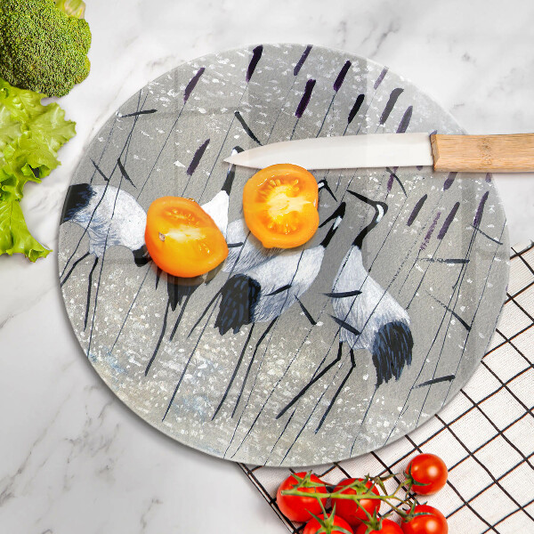 Üveg vágódeszka Japán daruk