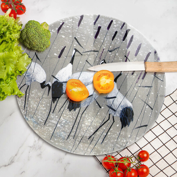 Üveg vágódeszka Japán daruk