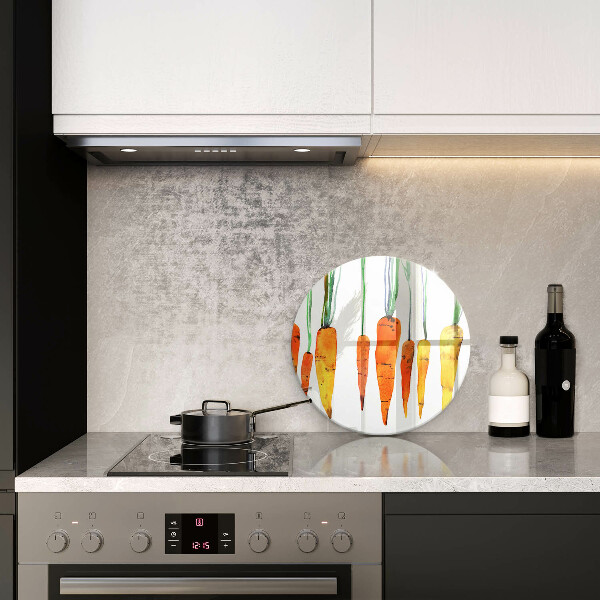 Üveg vágódeszka Sárgarépa illusztráció