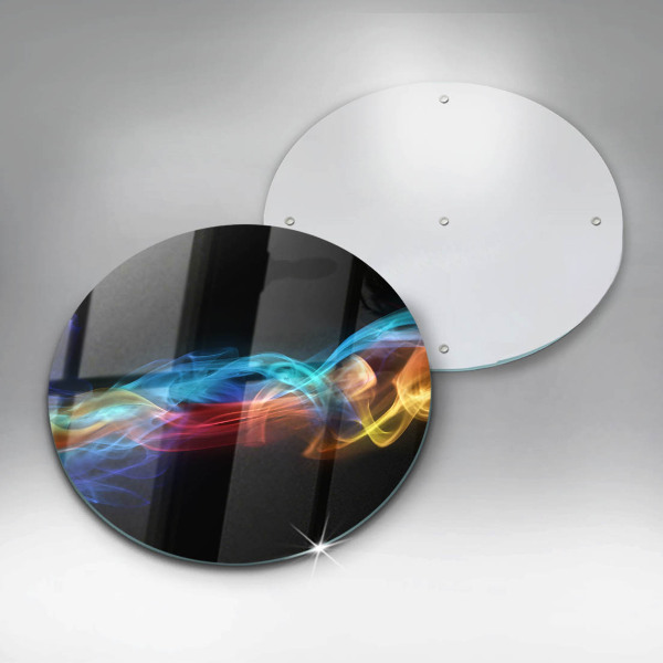 Üveg vágódeszka Színes füst