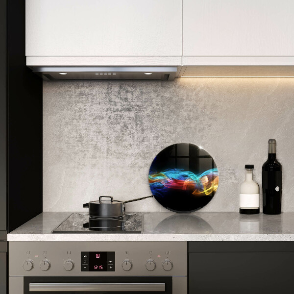 Üveg vágódeszka Színes füst