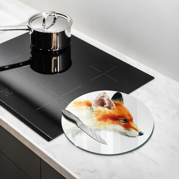 Üveg vágódeszka Festett róka